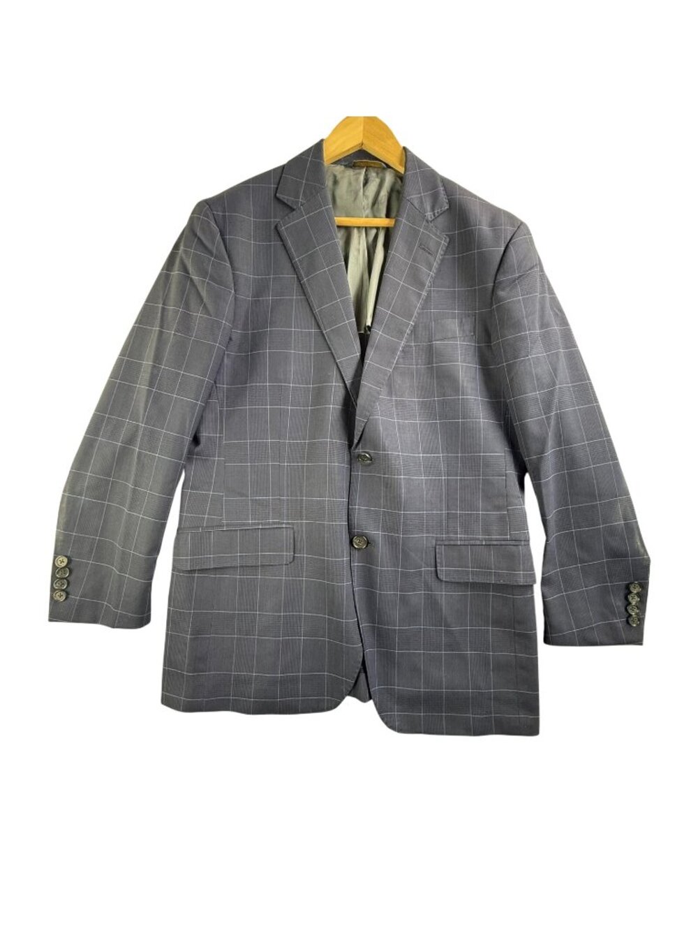 Brooks Brothers Suit Jacket Mens 40S Blue Check Explorer Sport Coat 2 Button